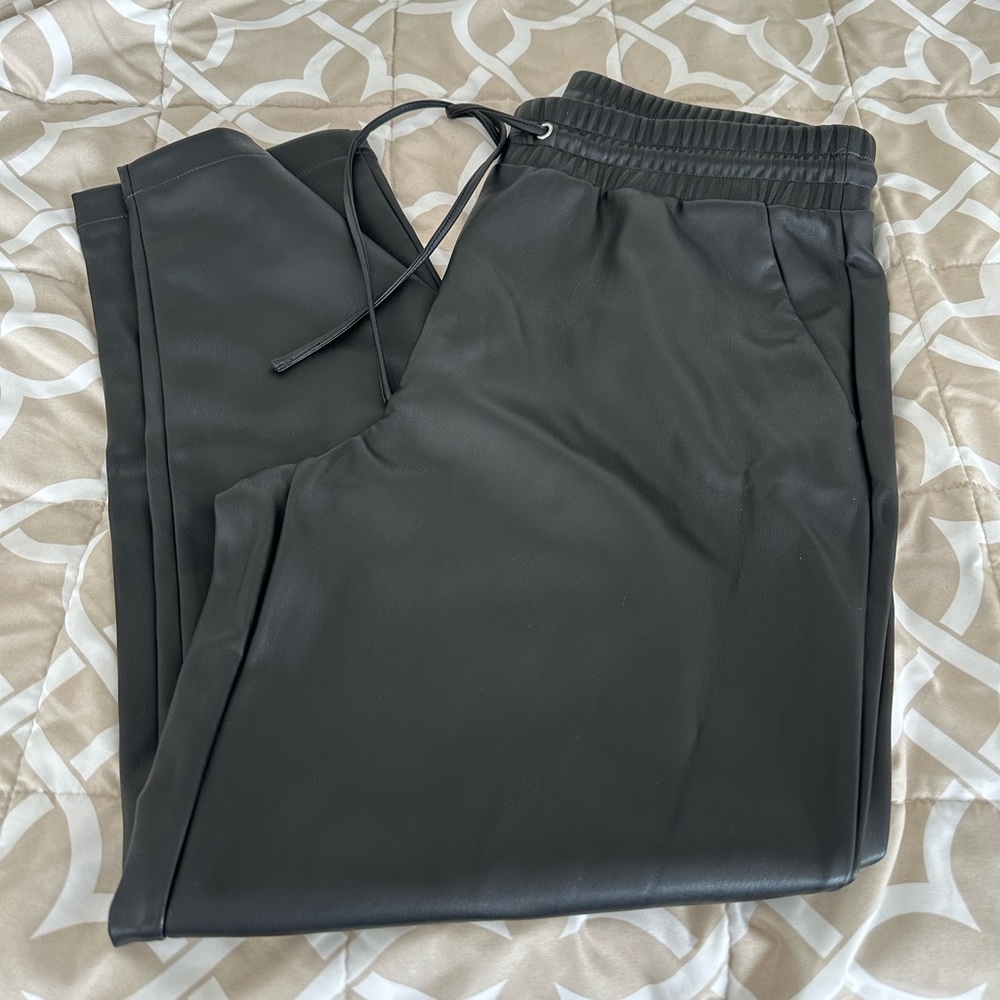 NWT Pull On Faux Leather Pants (LOFT)